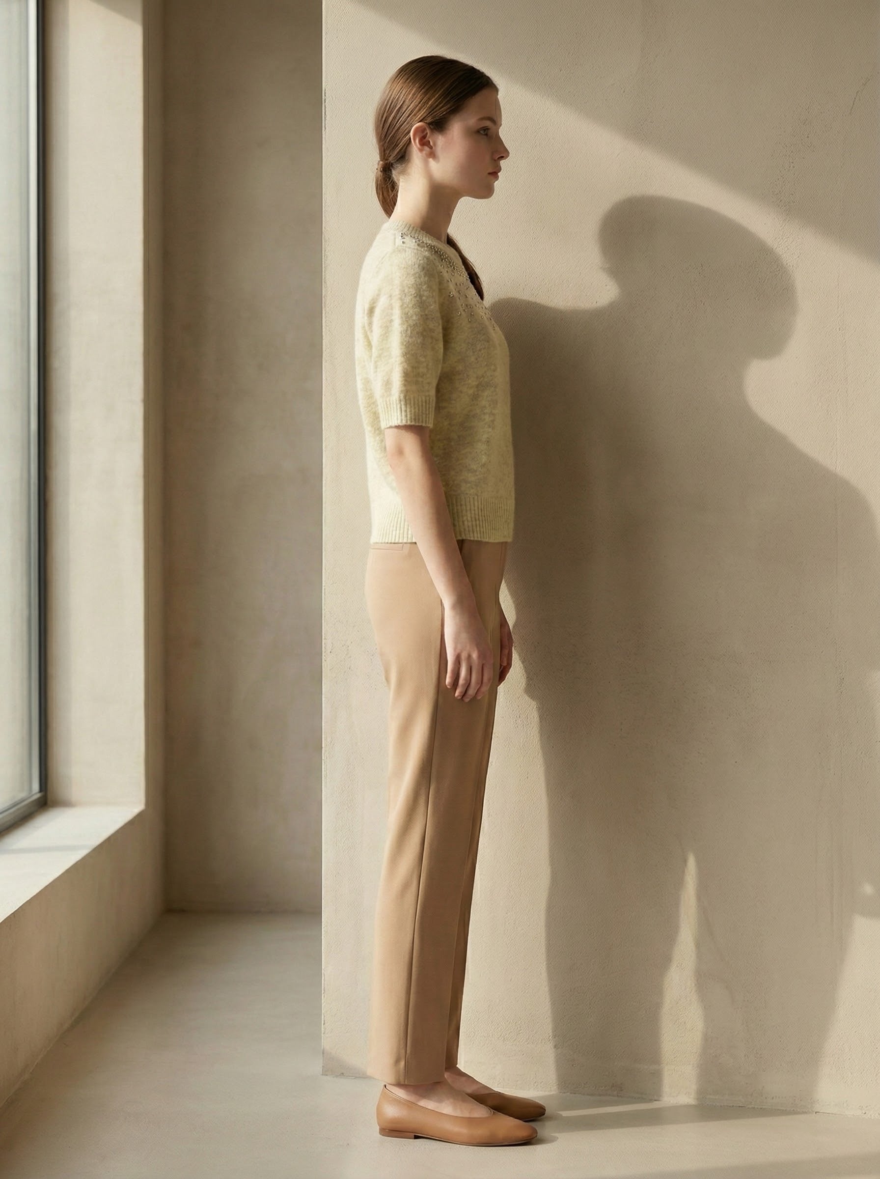 Mid-length sleeve girl necklace art：6069