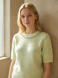 Mid-length sleeve girl necklace art：6069