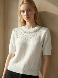 Mid-length sleeve girl necklace art：6069