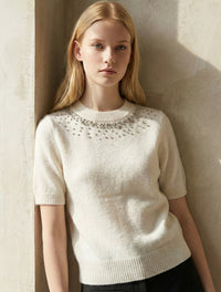 Mid-length sleeve girl necklace art：6069