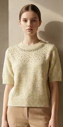 Mid-length sleeve girl necklace art：6069