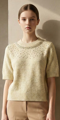 Mid-length sleeve girl necklace art：6069