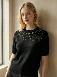 Mid-length sleeve girl necklace art：6069