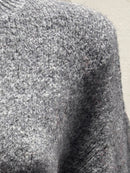 maglione a maniche corte in alpaca