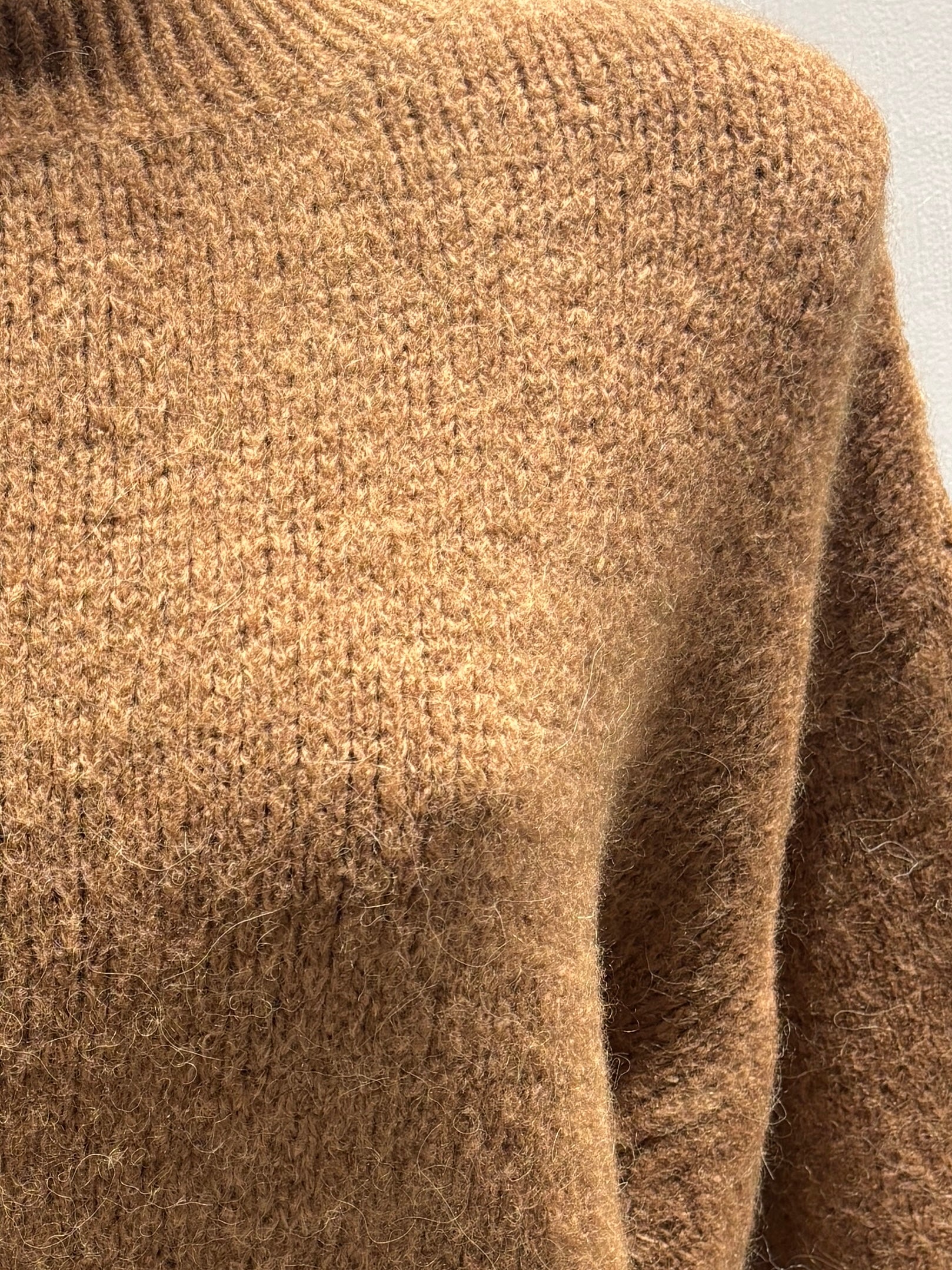 maglione a maniche corte in alpaca