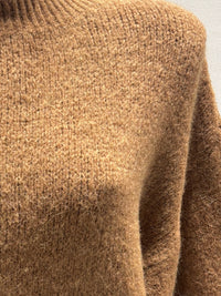 maglione a maniche corte in alpaca