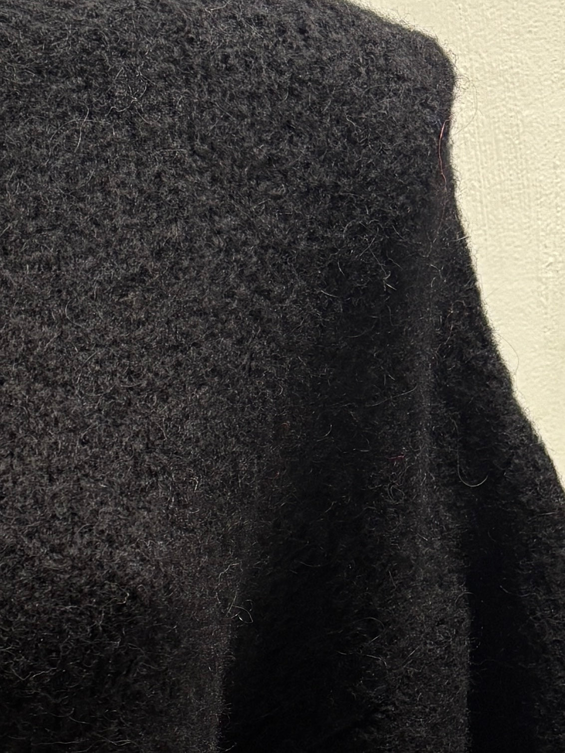 maglione a maniche corte in alpaca