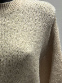maglione a maniche corte in alpaca