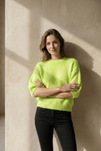 alpaca short sleeve sweater