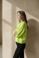 maglione a maniche corte in alpaca