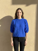 maglione a maniche corte in alpaca