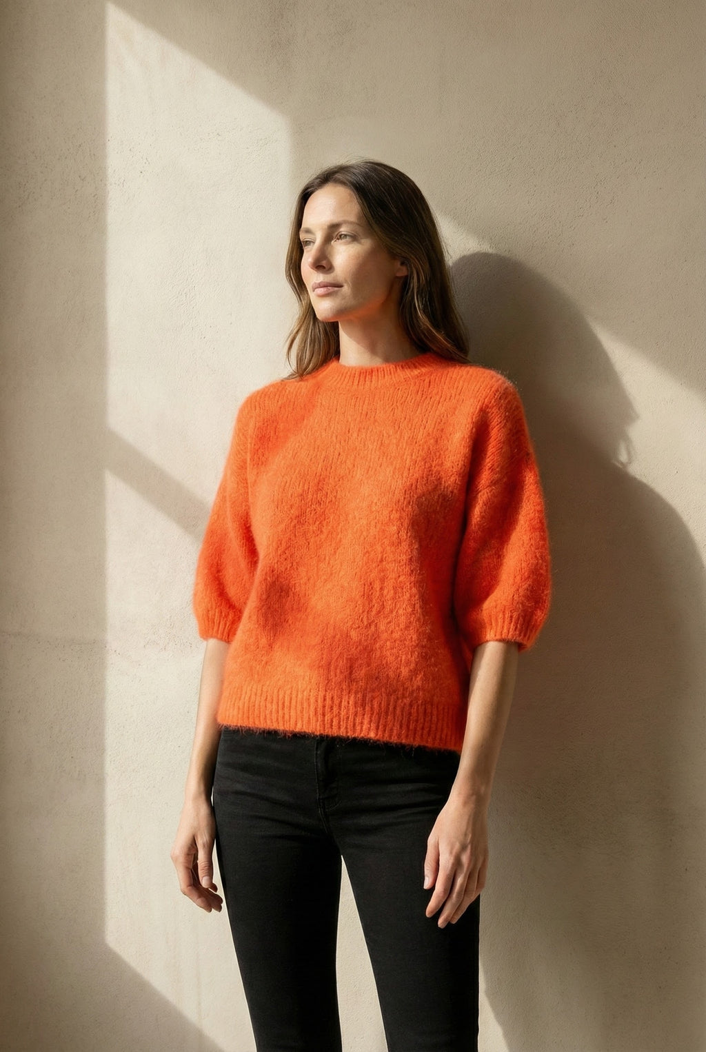 alpaca short sleeve sweater