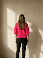 alpaca short sleeve sweater