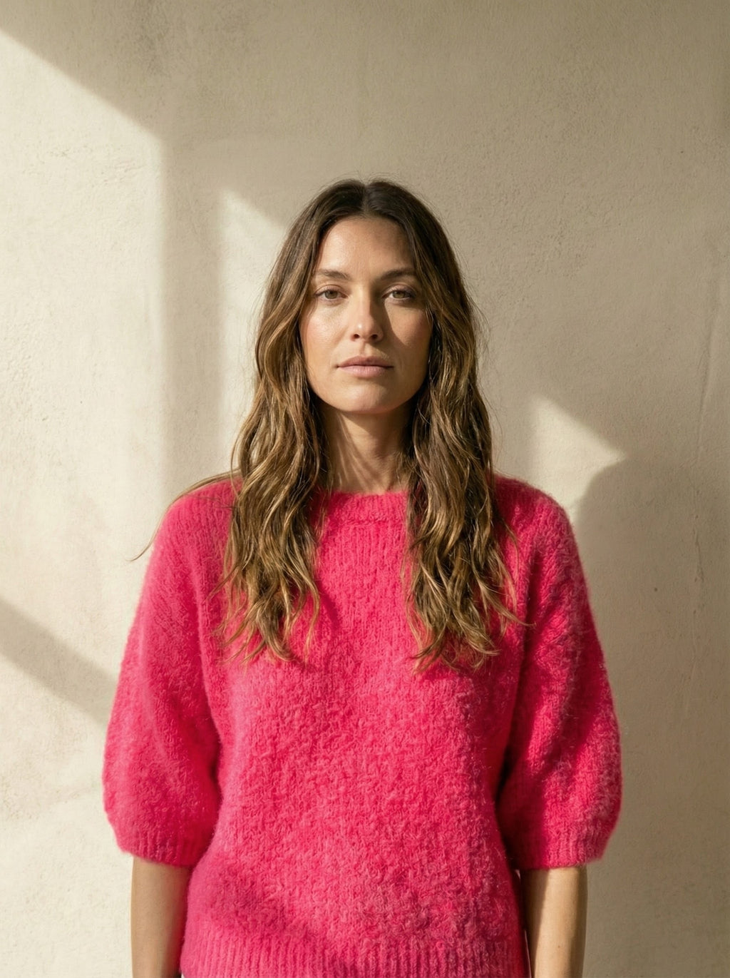 alpaca short sleeve sweater