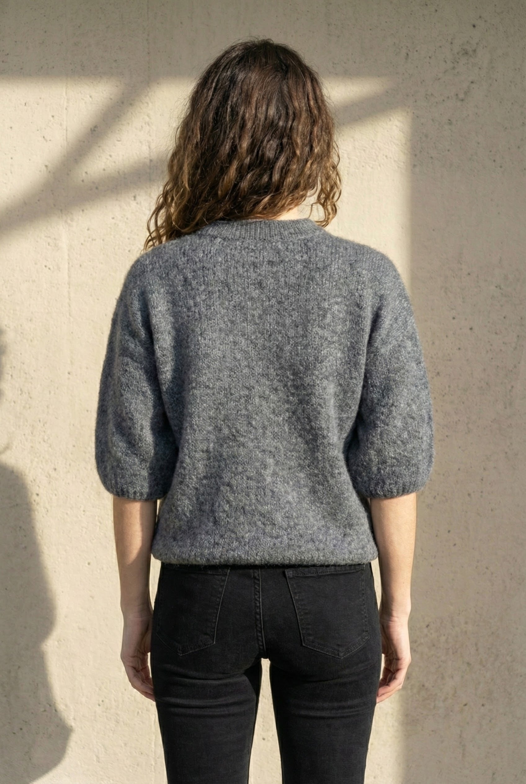 alpaca short sleeve sweater