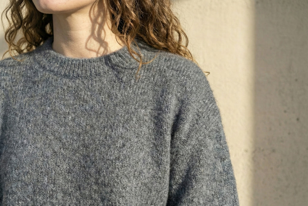 alpaca short sleeve sweater