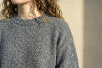 maglione a maniche corte in alpaca