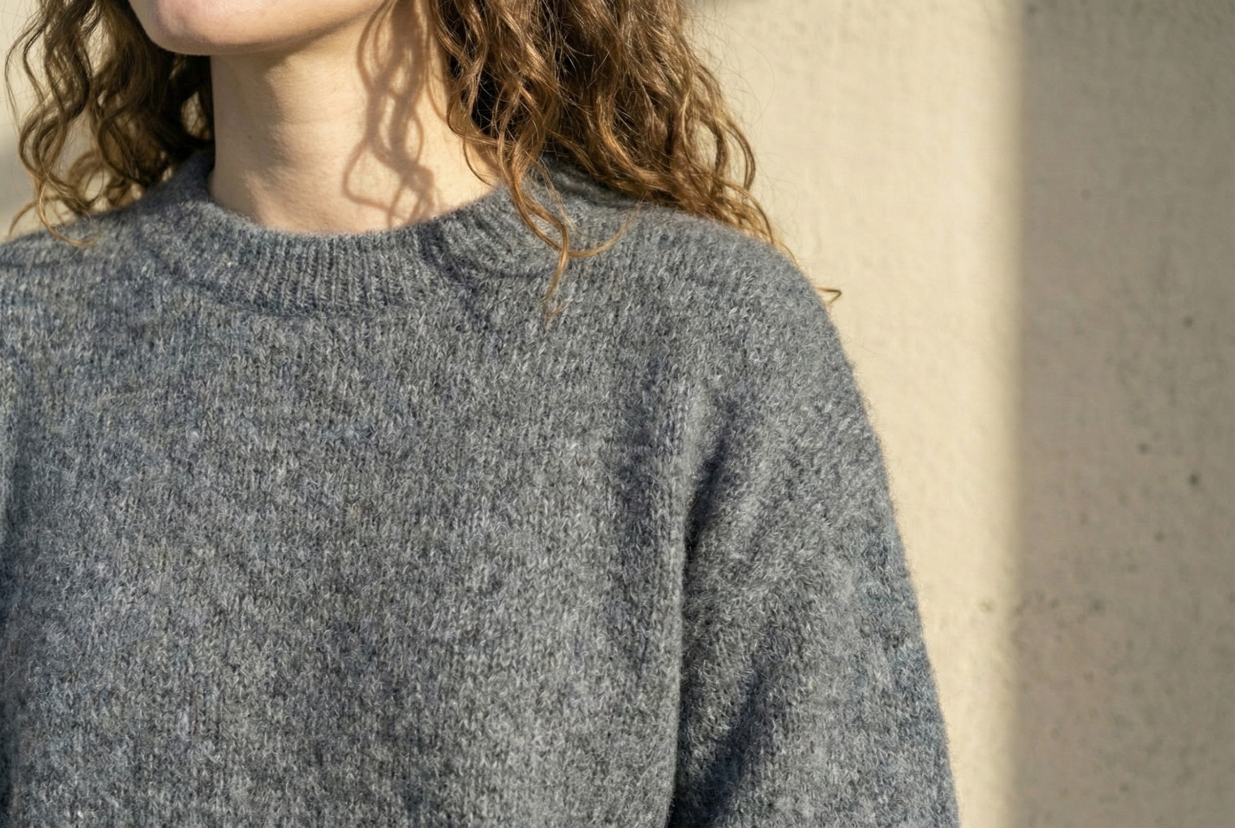 maglione a maniche corte in alpaca