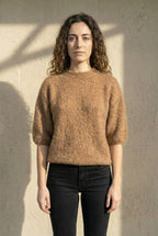 alpaca short sleeve sweater
