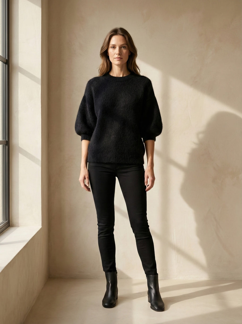 alpaca short sleeve sweater