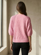 alpaca short sleeve sweater