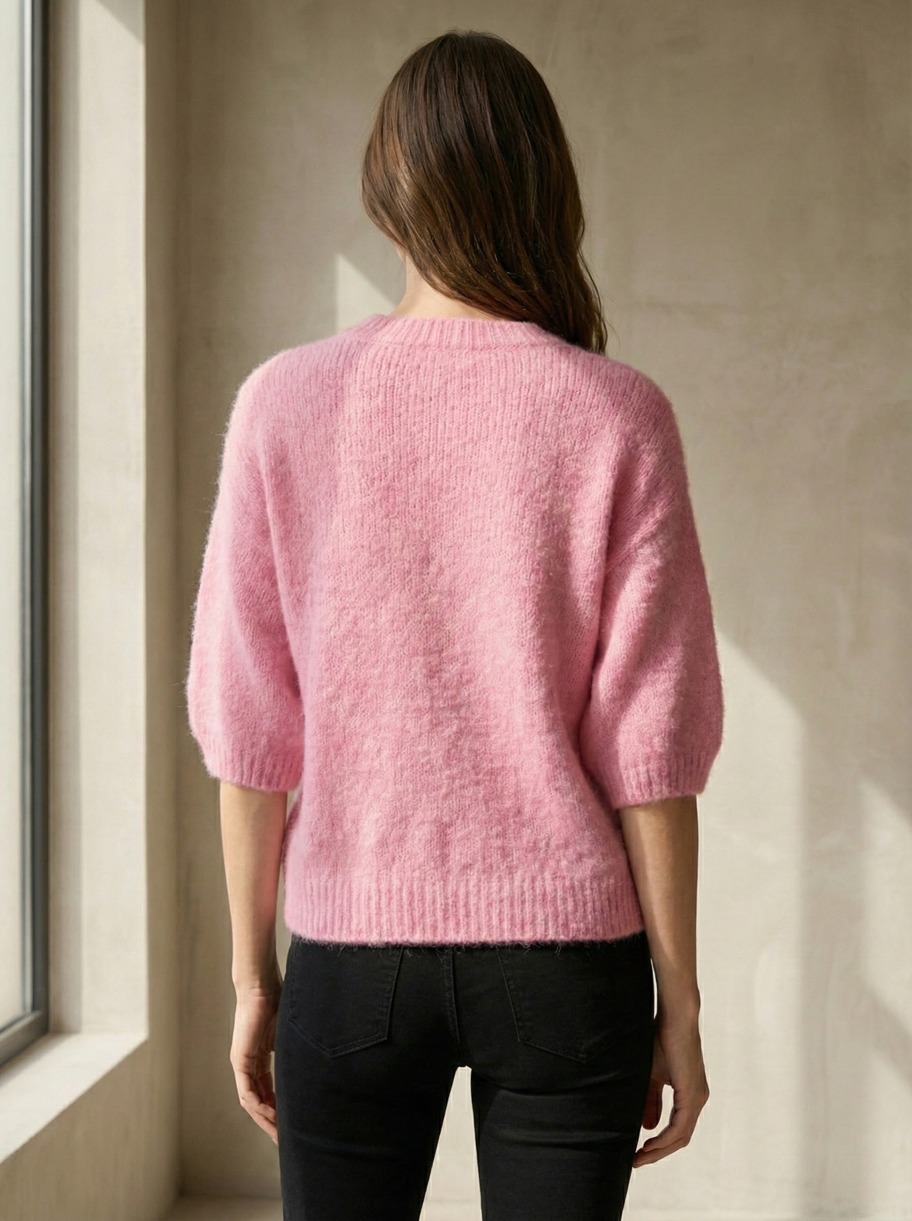 alpaca short sleeve sweater