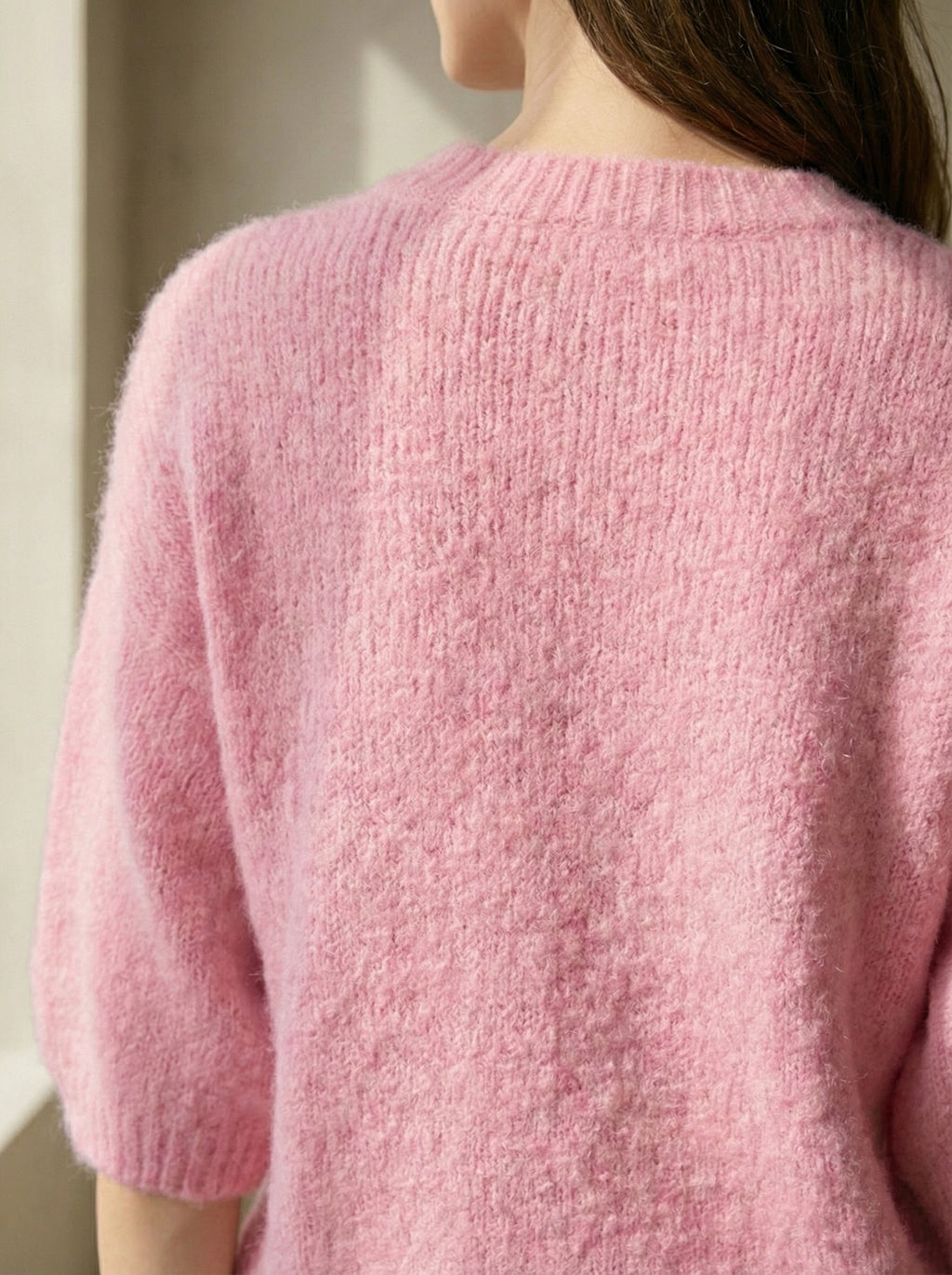 alpaca short sleeve sweater