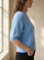 alpaca short sleeve sweater