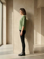 alpaca short sleeve sweater