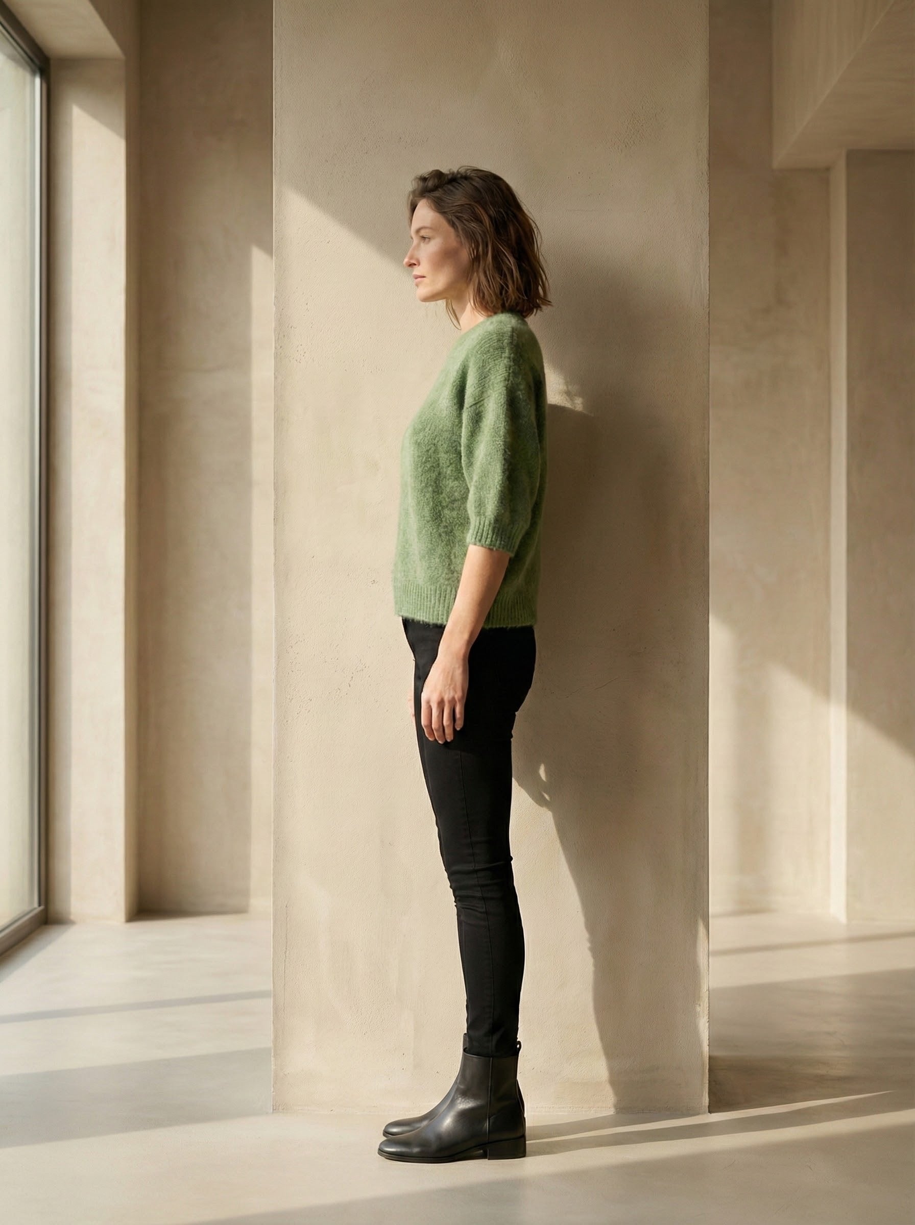 alpaca short sleeve sweater