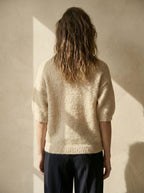 alpaca short sleeve sweater