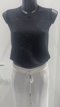 Spring/Summer Long-Sleeved Sleeveless Crew Neck Sweater 95503